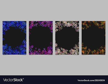 Random circle background round brochure border vector image