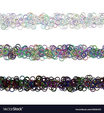 Random circle pattern brochure separator line vector image