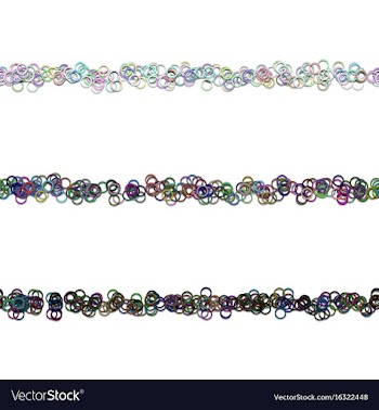 Random circle pattern page divider line design vector image