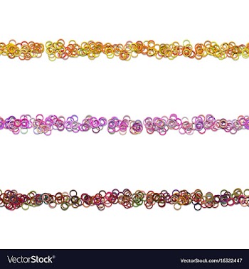 Random circle pattern text divider line design vector image