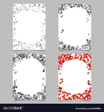 Random dot background round brochure border vector image