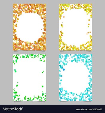 Random dot background round brochure border vector image