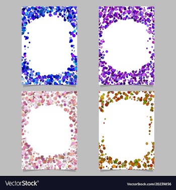 Random dot background round brochure border vector image