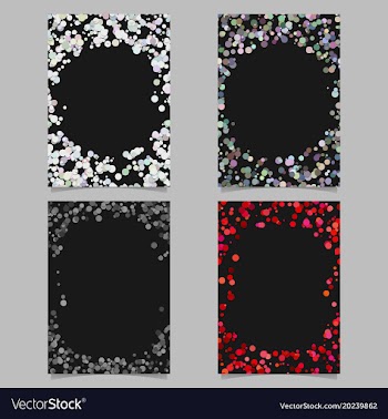 Random dot background round brochure border vector image