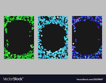 Random dot background round brochure border vector image