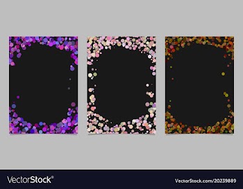 Random dot background round brochure border vector image