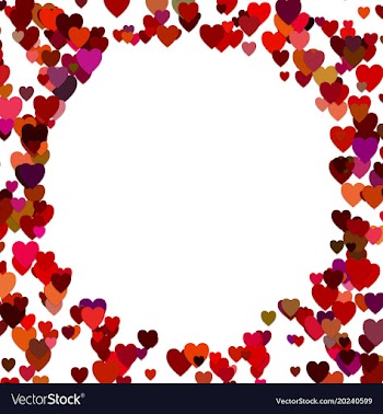 Random heart background design - valentines day vector image