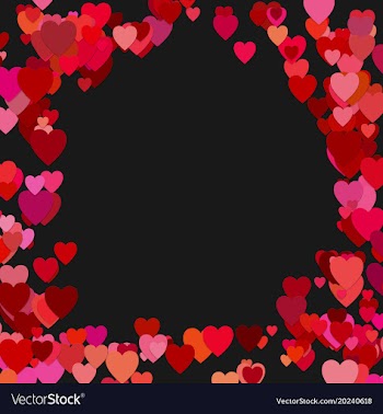 Random heart background design - valentines day vector image