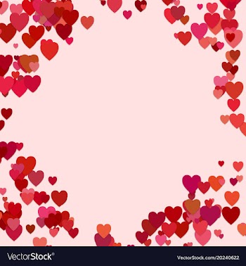 Random heart background design - valentines day vector image