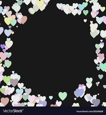Random heart background design - valentines day vector image
