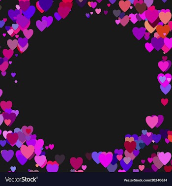 Random heart background design - valentines day vector image