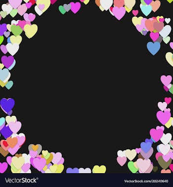 Random heart background design - valentines day vector image