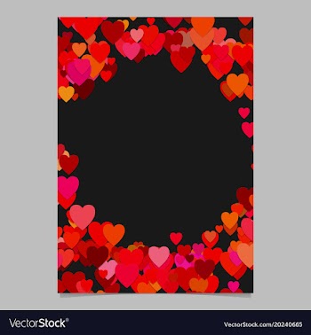 Random heart page background design - love vector image