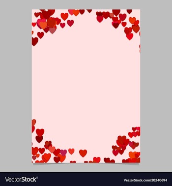 Random heart page background design - love vector image