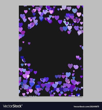 Random heart page border background design - love vector image
