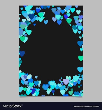 Random heart page border background design - love vector image