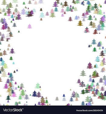 Random pine tree forest pattern background vector image