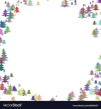 Random pine tree forest pattern background vector image