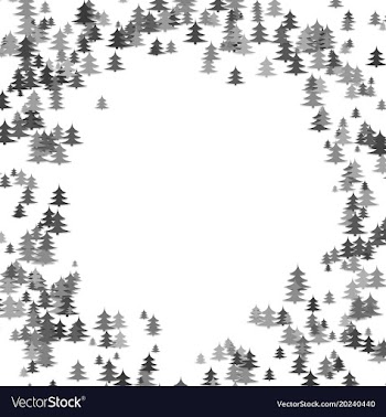 Random pine tree forest pattern background vector image