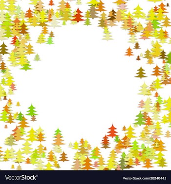 Random pine tree forest pattern background vector image