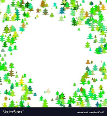 Random pine tree forest pattern background vector image