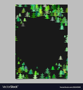 Random seasonal pine tree design brochure vector image