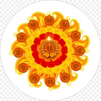 Rangoli Diwali Diya Festival - Diwali Brochure blue 