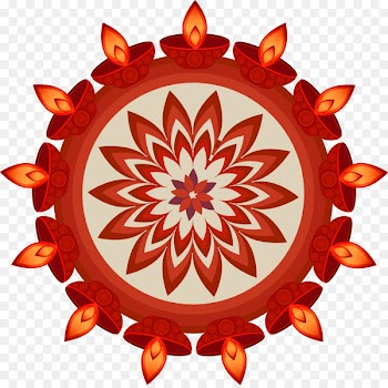 Rangoli Diwali Diya Stock photography - Vector red candle 