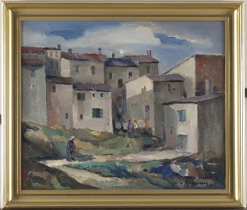 Ranskalainen kyläkuva, 1930, by Juho | Free Photo - rawpixel