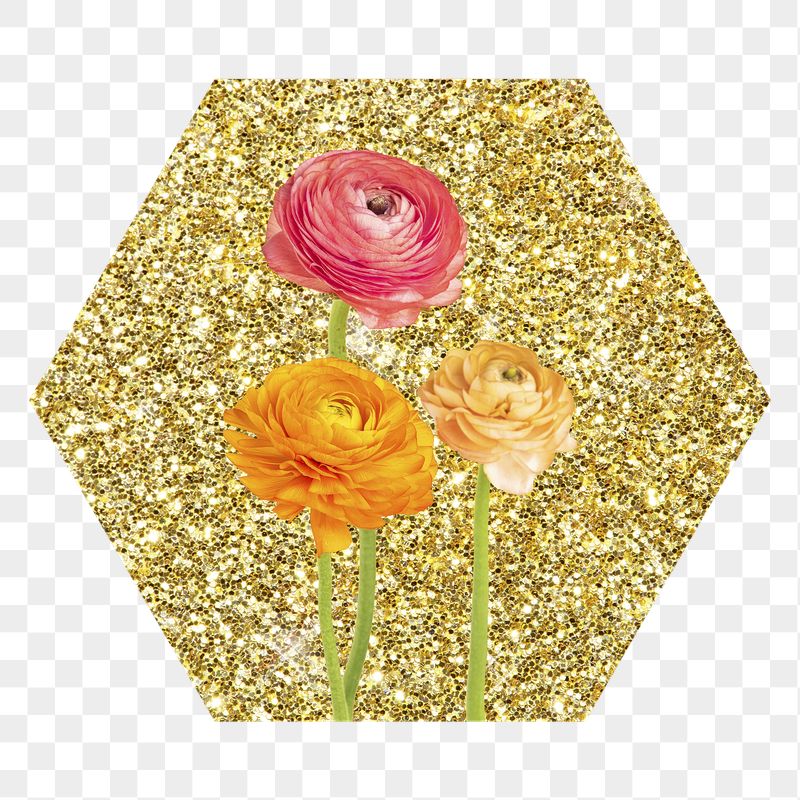 Ranunculus flower png badge sticker, | Free PNG - rawpixel
