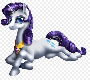 Rarity Horse Pony Purple Rainbow - unicorn horn 
