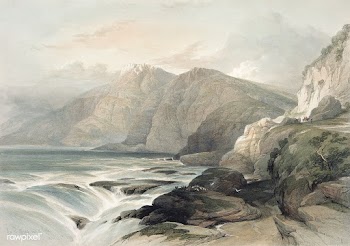 Ras-el Abiad, coast of Syria (n.d.) by David Roberts. Original from Mu.. | Free public domain illustration - 2334399