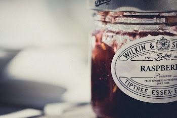 Raspberry Bottle in Close-up Photo
