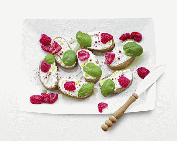 Raspberry bruschetta collage element  | Free PSD - rawpixel