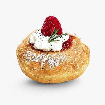 Raspberry donut collage element psd | Free PSD - rawpixel