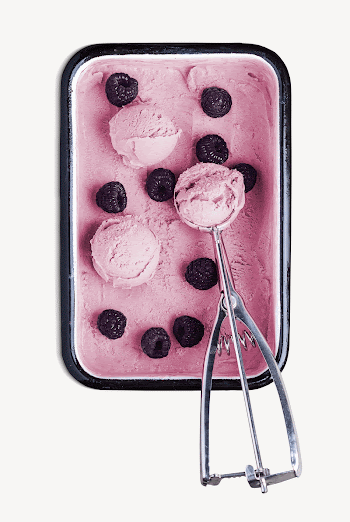 Raspberry ice-cream collage element psd | Free PSD - rawpixel