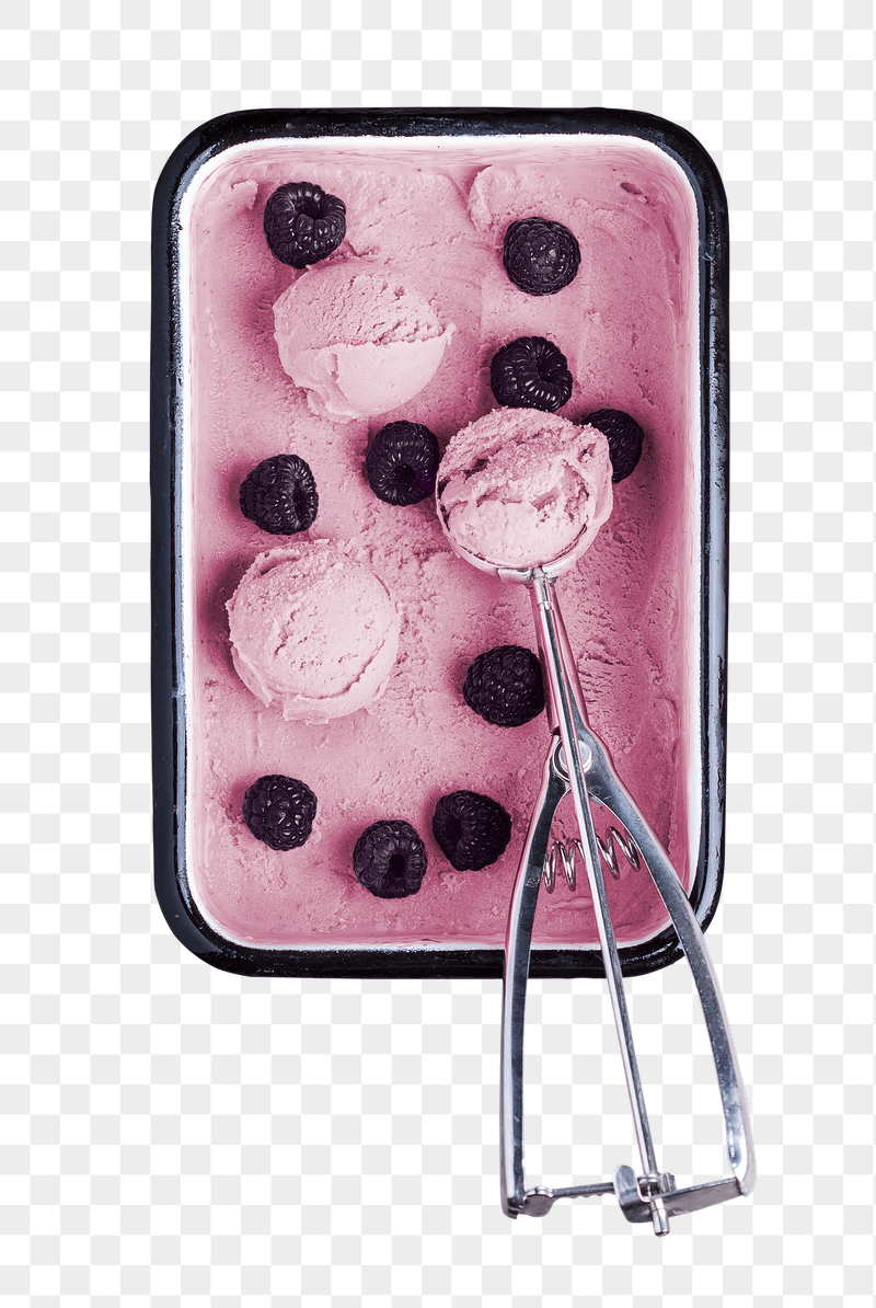 Raspberry ice-cream png sticker, transparent | Free PNG - rawpixel