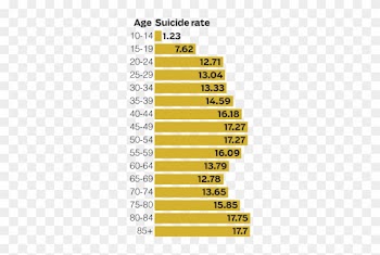 Rate Is Per 100,000 People - Suicide Rates In Florida By Age