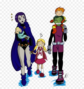 Raven Beast Boy DeviantArt Fan art - trigon background 