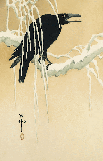 Raven in winter (1802 - | Free Photo Illustration - rawpixel
