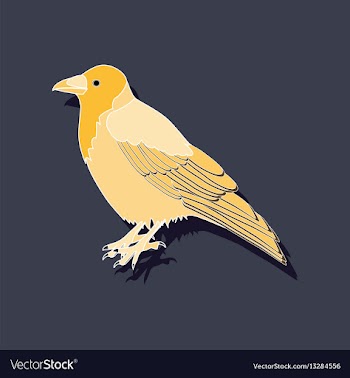 Raven paper sticker on stylish background vector image