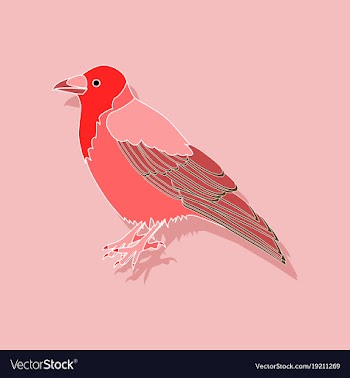 Raven paper sticker on stylish background vector image