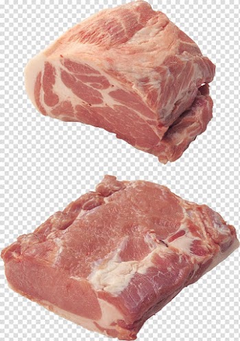 Raw meats, Pork Barbecue Meat Food Pastrami, Meat transparent background PNG clipart
