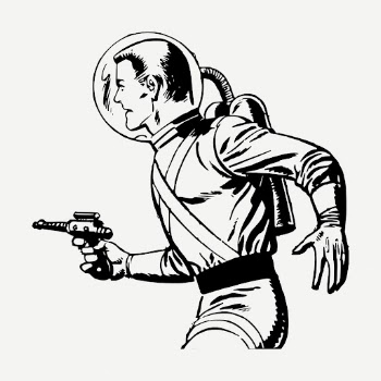 Ray gun man drawing clipart, | Free PSD - rawpixel