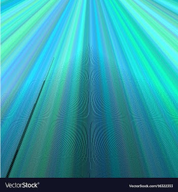 Ray light background - graphic from lines in cyan vector image
