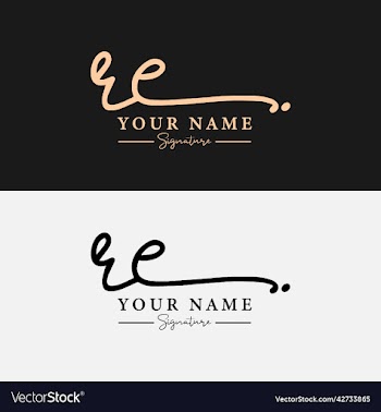 re-letter-handwriting-signature-logo-template