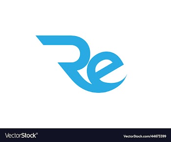 re letter logo design r logo e letter