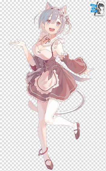 Re:Zero − Starting Life in Another World Anime Catgirl Chibi Isekai, Anime transparent background PNG clipart