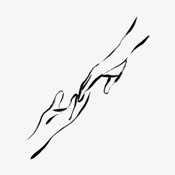 Reaching hands collage element, drawing | Free Photo - rawpixel