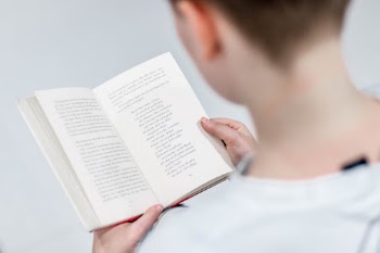 Reading a book